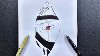 Easy to draw | how to draw sad kakashi’s eye step-by-step