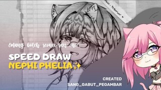 [ Speed Draw ] Tutorial cara Meng-arsir NEPHI PHELIA 🐱🩷|| Draw fanart my style