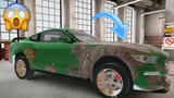 restoration ford mustang with cement and rusty for mustang  #carmechanicimulator