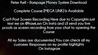 Peter Kell Course Rampage Money System Download