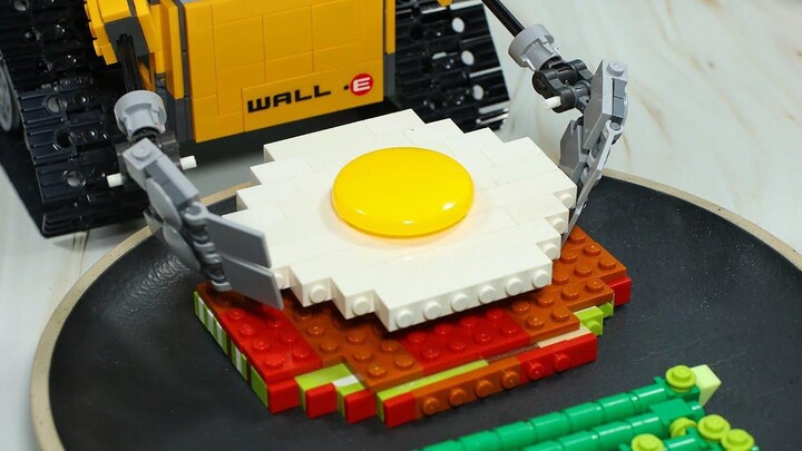 Lego Teppanyaki อาหารญี่ปุ่น & Lego WAll-E- ชีวิตจริง Lego / Stop Motion Cooking & ASMR