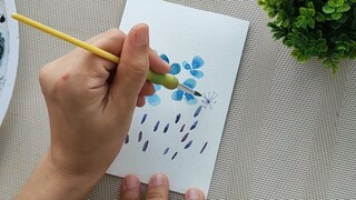 Happy Father's Day DIY card with watercolor