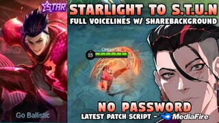 Chou Starlight To S.T.U.N. Skin Script No Password | Chou Rap S.T.U.N. Skin Script | Mobile Legends