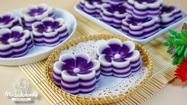 KUE LAPIS BUNGA UBI UNGU | Aneka Jajanan Pasar Tradisional Indonesia