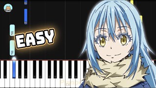 "Storyteller" - That Time I Got Reincarnated as a Slime S2 OP - EASY Piano Tutorial & Sheet Music