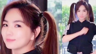 ELLA tied her hair into two ponytails and danced to "YES!OK!" and gave herself an F?