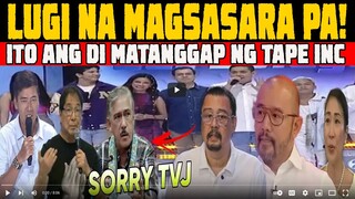 OMG! HALA JALUSJOS NAGSISI EAT BULAGA NALUGI NA TAPE INC TERMINATE SA GMA7!TVJ PANALO REACTION VIDEO