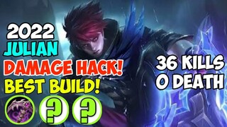 36 Kills! Julian Damage Hack One Shot Combo + 2 Savage Gameplay | Top 1 Global Julian Gameplay!