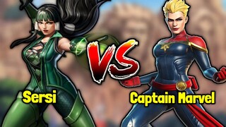 SERSI VS CAPTAIN MARVEL | MARVEL SUPER WAR | SERSI SKILL GUIDE AND EXPLAIN