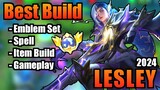 LESLEY BEST BUILD 2024 | TOP 1 GLOBAL LESLEY BUILD | LESLEY - MOBILE LEGENDS | MLBB