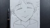 Easy anime sketch | how to draw anime boy step-by-step