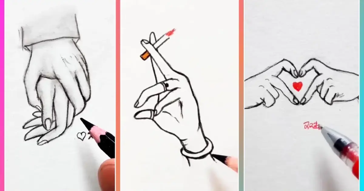 Vẽ bàn tay đơn giản  How to draw hands   YouTube