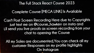 The Full Stack React Course 2023 Course download