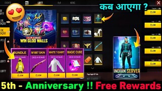 5th Anniversary - New Event !! Free Fire Max | FF Max New Event 5th Anniversary Rewards 2022