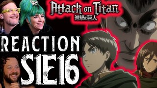 LET'S F*CKING GOOOOO! ONWARD! // Attack on Titan S1E16 REACTION!