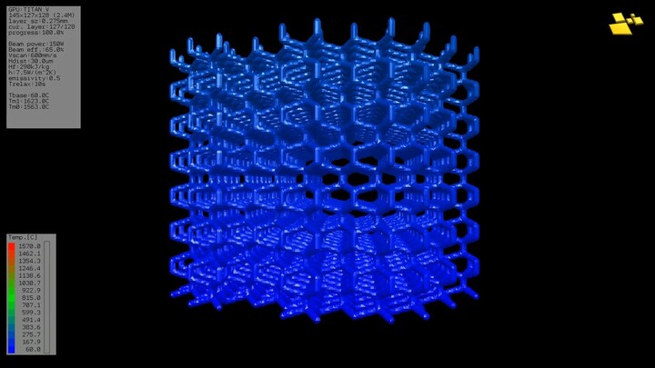 Simulation of Lattice Structure Designs | vampire Additive Manufacturing (3D printing) Simulation