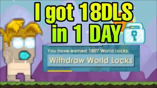 I got 18DLS in 1 Day i sold Cheap Pacifiers | Growtopia