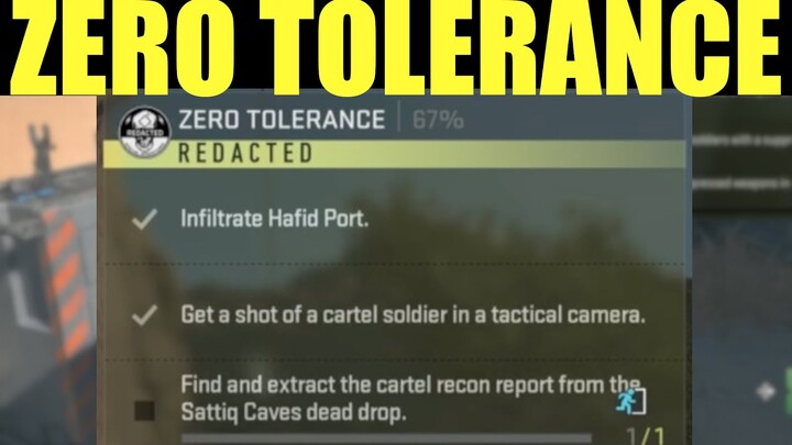 how to complete "zero tolerance" faction mission DMZ redacted teir 1