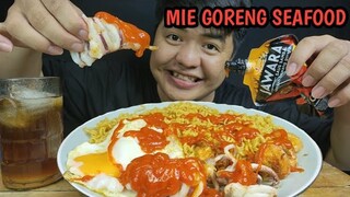 MIE GORENG SEAFOOD - CUMI JUMBO, UDANG DAN TELOR SETENGAH MATENG 🔥