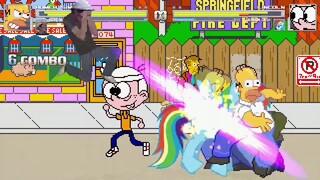 AN Mugen Request #1864: Homer Simpson & Don Ramon VS Lincoln Loud & Rainbow Dash