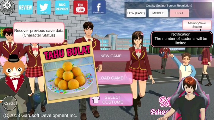 Aku Jadi Tukang Tahu Bulat Keliling Kota Sakura school simulator