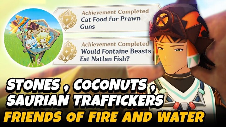 Stones, Coconuts, and Saurian Traffickers & Friends of Fire and Water World Ques