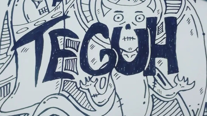 Doodle Name "Teguh"