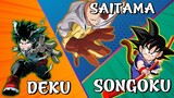 👉So găng Deku Saitama và Songoku Phần 3 | Cuộc chiến của siêu anh hùng - Đại chiến Anime