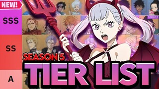 F2P WIZARD KING SEASON 5 BLACK CLOVER MOBILE TIER LIST! (OCTOBER EDITION) - Black Clover Mobile