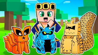 Adoptamos HUEVOS de BIJUUS PELIGROSOS de NARUTO en MINECRAFT 🐣🦖