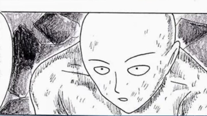 The weird-looking guy used up his last bit of energy, and the big devil Saitama's battle robe finall