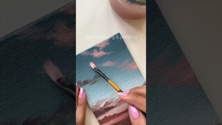 painting mini canvas 😱 #shorts #satisfying #youtubeshorts