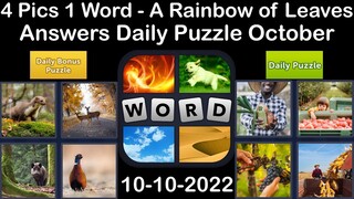 4 Pics 1 Word - A Rainbow of Leaves - 10 October 2022 - Answer Daily Puzzle + Bonus Puzzle