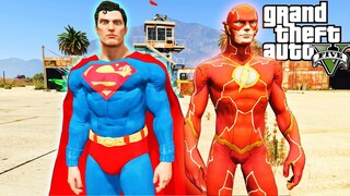 ซุปเปอร์แมน VS เดอะแฟลช ใครเร็วที่สุดในโลก? GTA V Mod