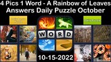 4 Pics 1 Word - A Rainbow of Leaves - 15 October 2022 - Answer Daily Puzzle + Bonus Puzzle