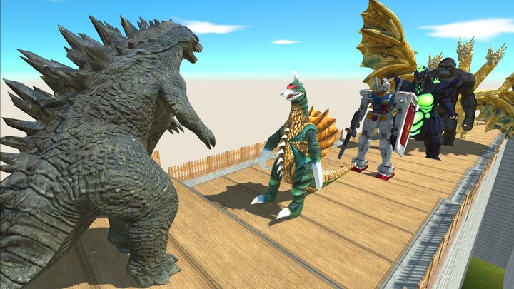 Godzilla 2014 Death Fall - Animal Revolt Battle Simulator