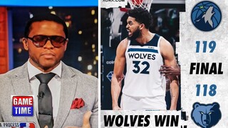 NBA GameTime reacts Wolves close out the 119-118 win over the Grizzlies and even the series at 2-2!