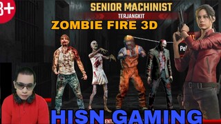 zombie fire 3D,  zombie senior  machinist makin banyak