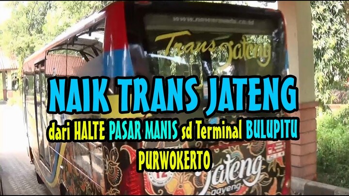 NAIK TRANS JATENG dari HALTE PASAR MANIS sampai Terminal BULUPITU PURWOKERTO