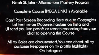 Noah St. John  course - Afformations Mastery Program download