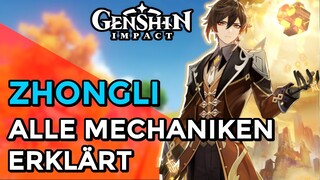 Genshin Impact Deutsch | Zhongli Guide | Alle Mechaniken erklärt | Artefakt und Waffen Tipps