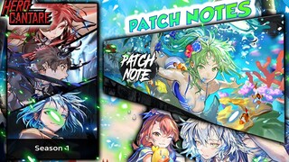 HERO CANTARE PATCH NOTES! ARIN = BEST HEALER?! STORY SEASON 1, COSTUMES + MORE - Hero Cantare