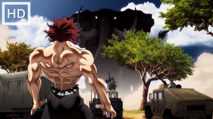 YUJIRO Defeats A Huge Monstrous Elephant With His Bare Hands Without Any Weapons|#yujirohanma #baki