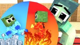 Monster School: Baby Zombie Fire hates Baby Zombie Ice - Sad Story - Minecraft Animation