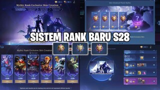 SISTEM RANK BARU S28 - TIER BARU MYTHICAL TRIUMPH, MYTHIC COIN, SKIN EKSKLUSIF RANK MYTHIC VOTE