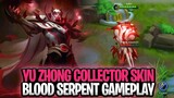 Yu Zhong Upcoming Collector Skin "Blood Serpent" Gameplay | Mobile Legends Bang Bang