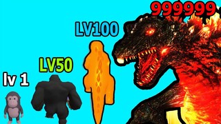 Tiến Hóa Quái Vật Evolving Từ Khỉ Con Thành Godzilla Khổng Lồ Max LVL - Monster Top game Thành EJ