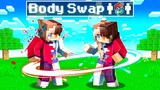Minecraft, But We BODY SWAP with My Girlfriend!