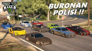 KITA SEMUA DIKEJAR POLISI ! HOT PURSUIT !! GTA V ROLEPLAY