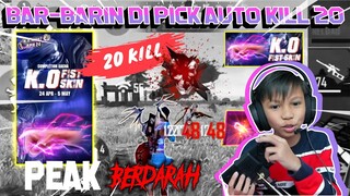 BAR-BARIN PEAK! AUTO NGEKILL 20 SOLO VS SQUAD! GA ADA OBAT SIH K.O FIST SKINNYA!